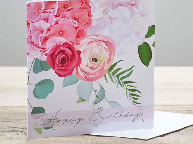 Floral birthday card image