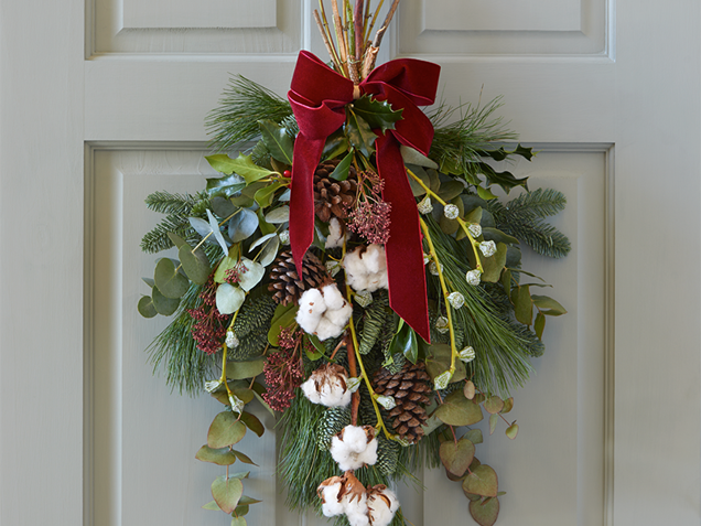 Classic Christmas Swag Door Decoration image