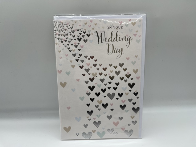 Wedding day card - hearts image