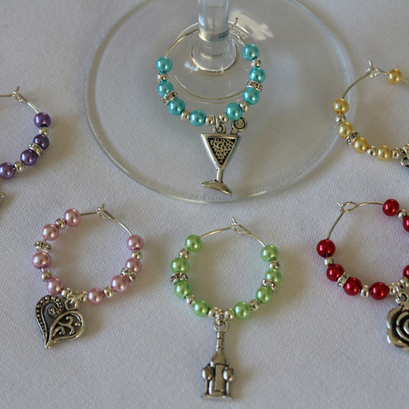 Wine glass charms