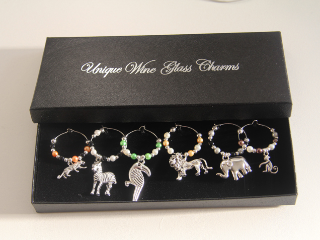 Zoo/Jungle wine glass charms image