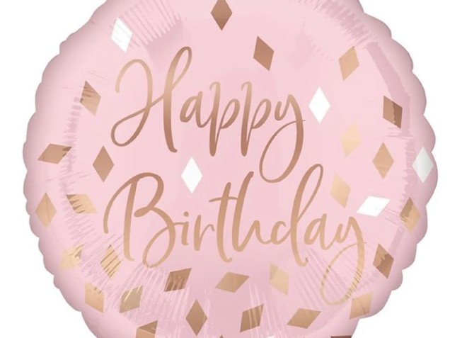 Blush Happy birthday Balloon 18" foil  image