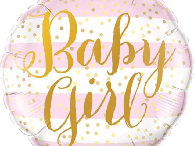 Pink stripes Baby Girl  Balloon 18" foil  image