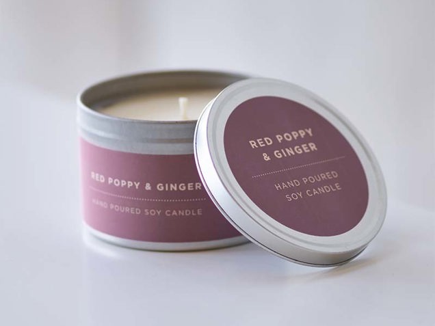 Red Poppy and Ginger Scented Candle image