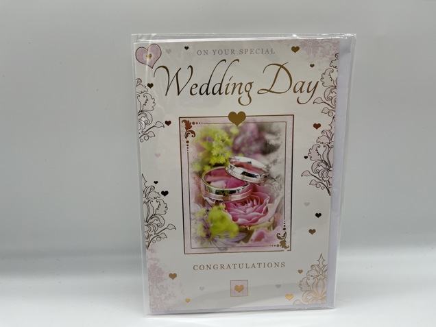 Wedding day card - rings image