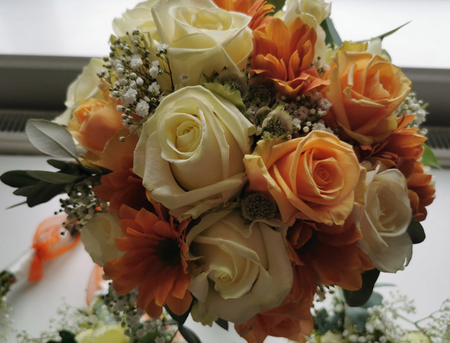 Orange And Peach Bouquet