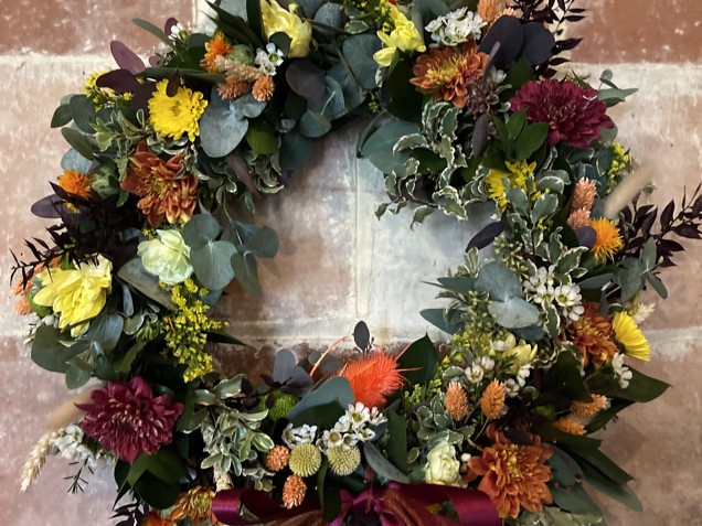 Wreath Autumn Floral X 2