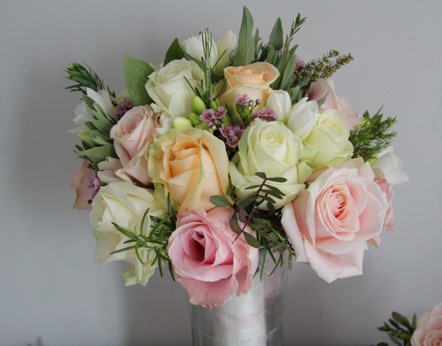 Pastel small bridal bouquet