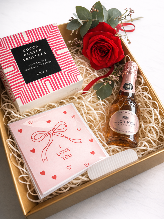 Single Red Rose Mini Fizz Set image